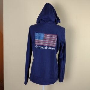 Vineyard Vines Men's Long Sleeve Graphic Hoodie Pocket Tee Sz M